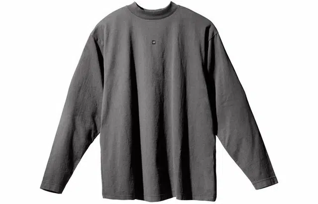 YEEZY x Gap x Balenciaga Logo Long Sleeve Tee Gray