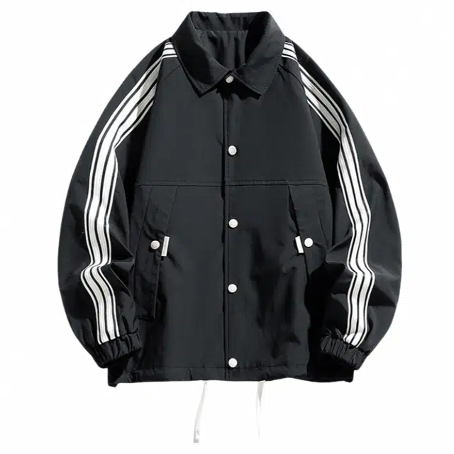 雅鹿 休闲翻领春秋季大码百搭宽松跑步运动上衣男装夹克外套 男款