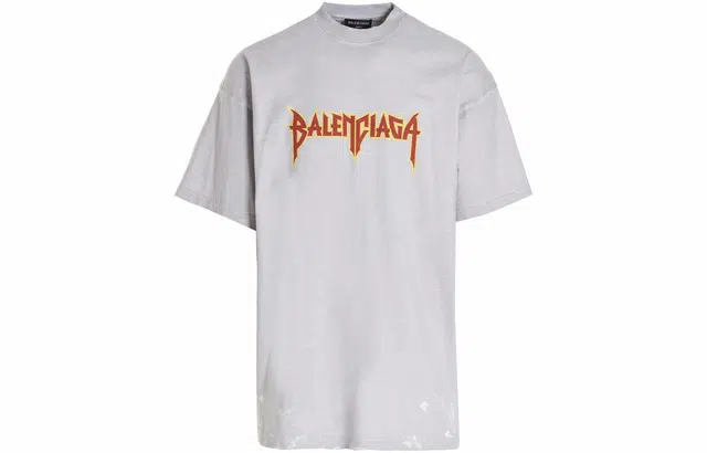 Balenciaga Metallica SS22 T-Shirt Grey
