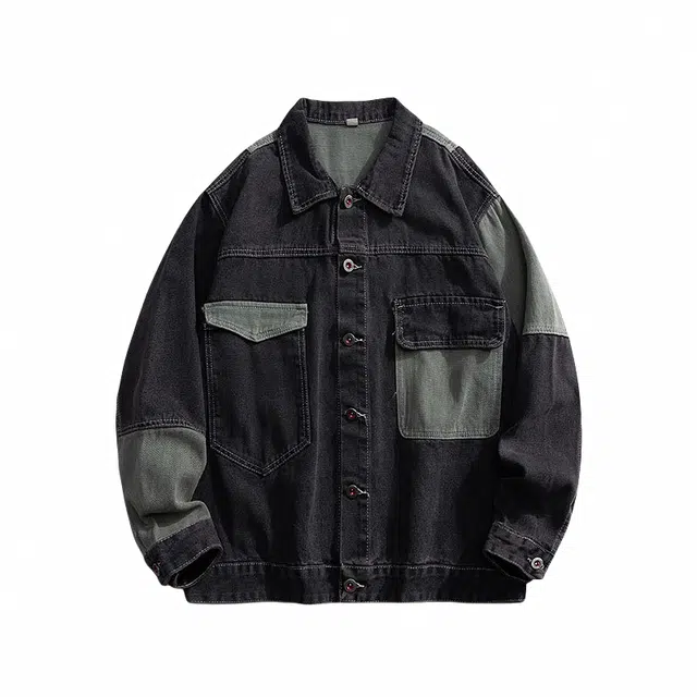 雅鹿 休闲大码时尚宽松翻领上衣夹克外套 男女同款