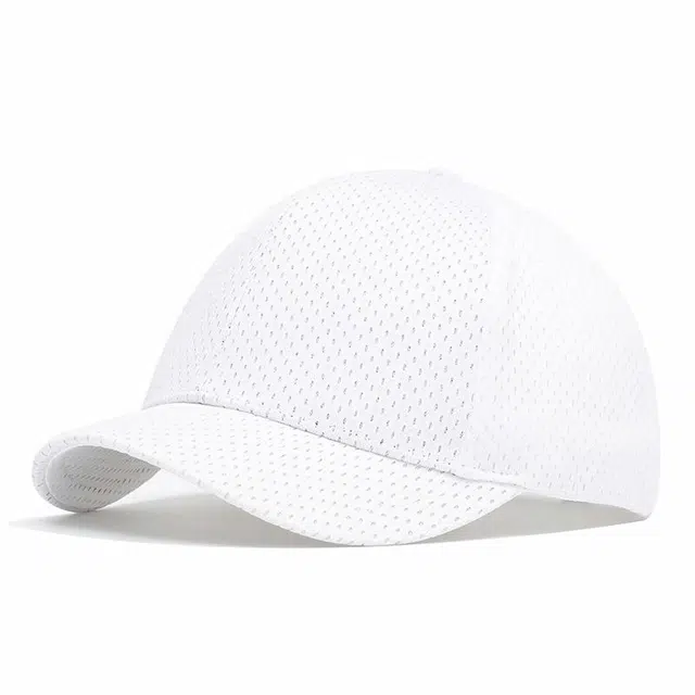 山一丸 网眼短帽沿帽子夏季薄款透气大头围户外运动太阳帽 棉 鸭舌帽 男女同款情侣款