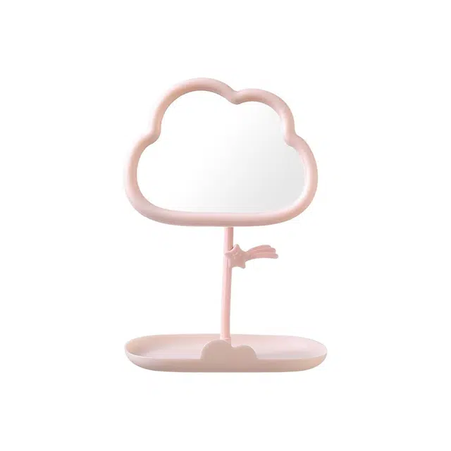 繁花森林 化妆镜桌面补妆镜少女心太阳花梳妆镜可拆卸挂首饰高清化妆镜子可爱创意便携简约化妆工具