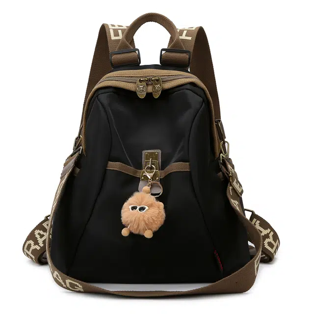 德力熊 大容量休闲百搭 牛津布 双肩包 女款 米白色\卡其色\黑色