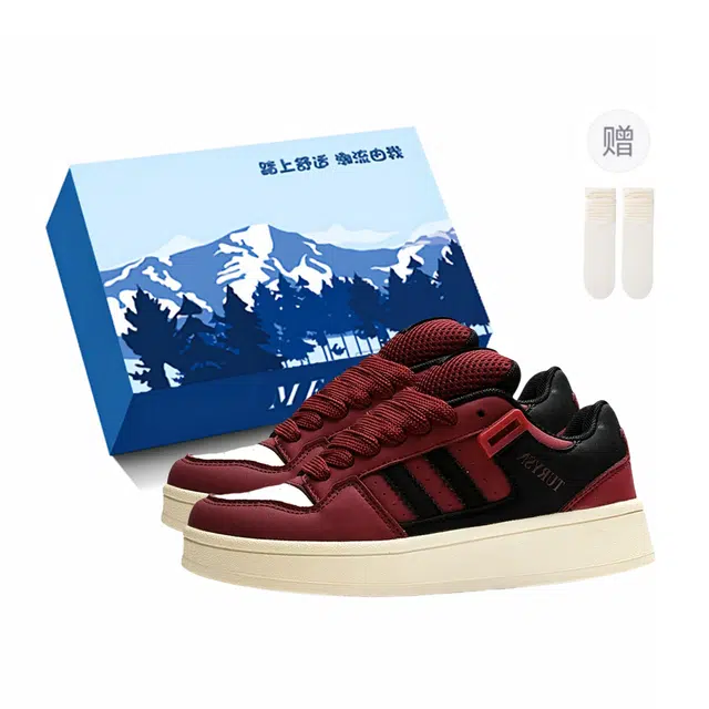 小鹿米利 香芋紫小众面包鞋百搭休闲运动休闲 包裹性 低帮 板鞋 女