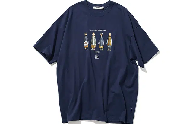 nautica white sail x POPBOY SS23 Logo T