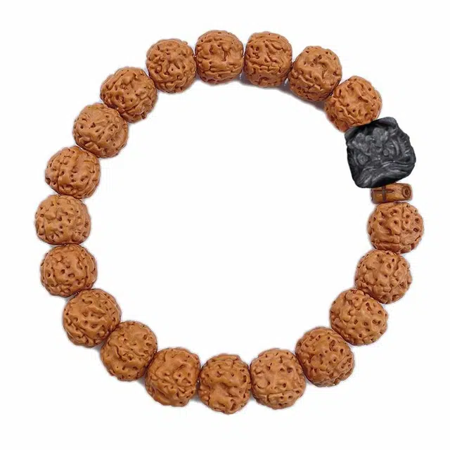 余笙情 【上上签 福运招财】福气满满 招财进宝 新中式 树王爆肉 文玩佛珠文玩 盘玩 单圈#好运 金刚菩提 手串 男女同款情侣款