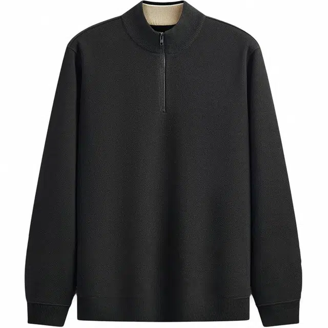 红豆 保暖舒适加绒蚕丝羊绒菠萝纹针织衫 男女同款