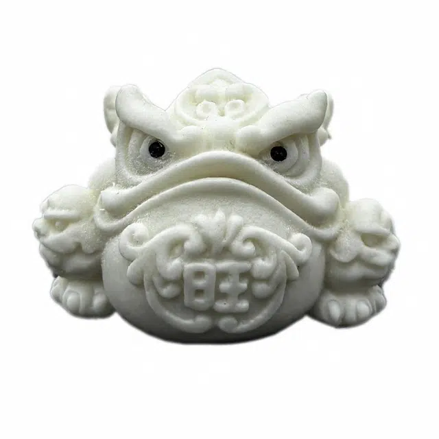 素于 国潮新中式高级感文玩金蟾招财祥瑞八方来财诸事顺遂吉祥物个性潮酷轻奢居家茶宠盘玩#好运再造 象牙果 手把件 男女同款情侣款