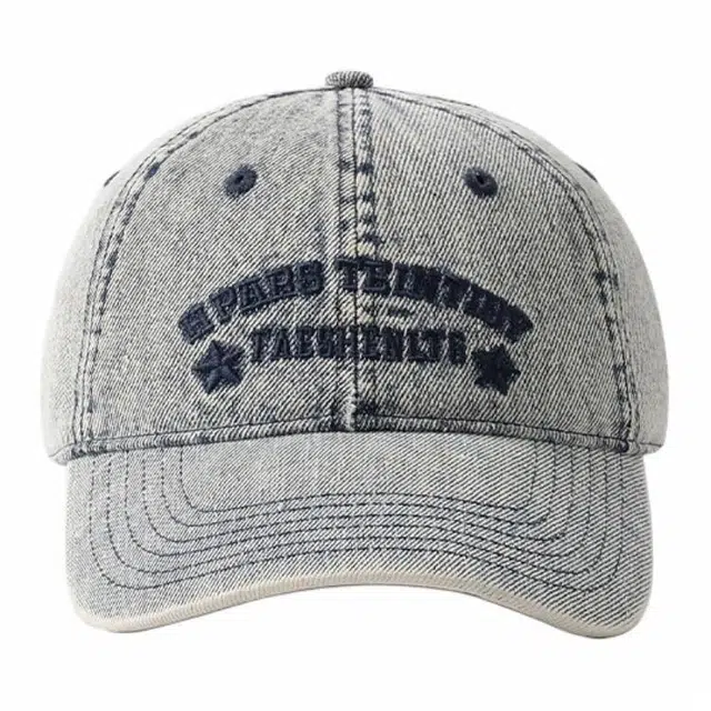 优莲茵 美式复古做旧水洗渐变牛仔 时尚百搭潮牌刺绣字母 棉 鸭舌帽 男女同款情侣款