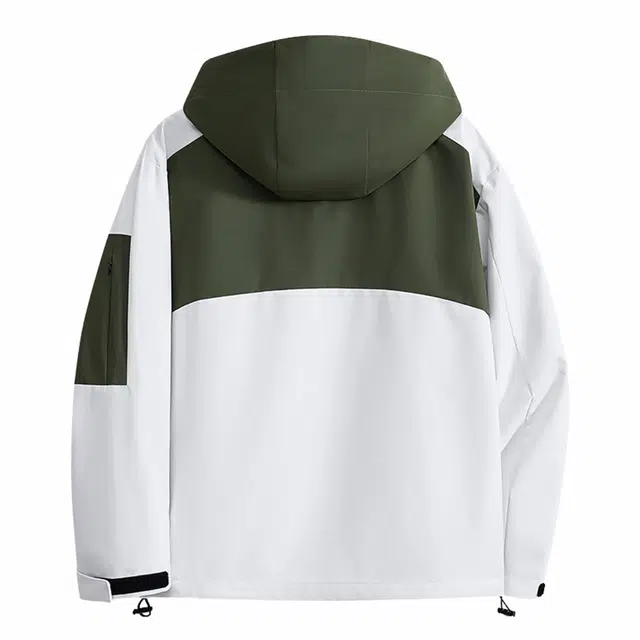 赛琪 工装城市机能风户外拼接撞色连帽登山服日常通勤压胶工艺专业露营骑行徒步防风防水长袖拉链夹克外套 男女同款