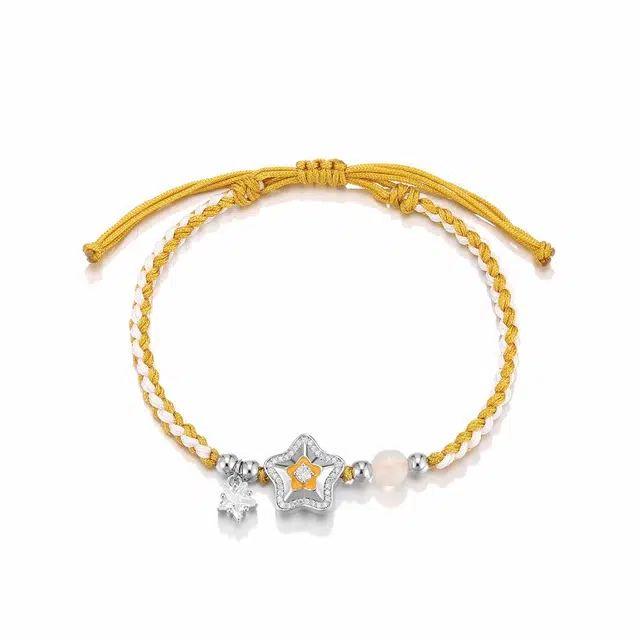 珂里 气质简约比邻星手工编织轻奢星星设计高级感气质可调节 编绳 手绳 女款