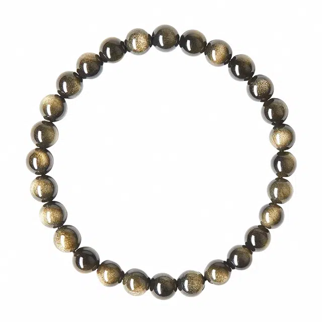 石在行 新中式招财纳福复古轻奢小众简约百搭气质精致高级氛围感好运 黑曜石 手串 男女同款情侣款