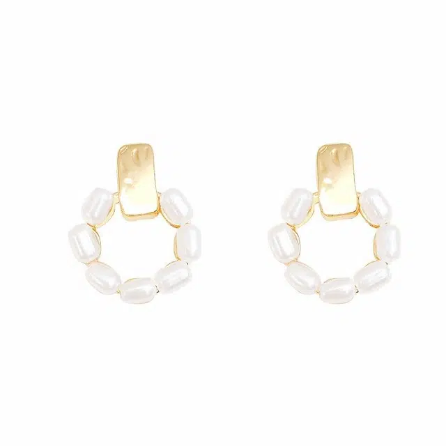 彤彤兔 简约时尚法式 合金 耳环 女款