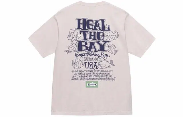 Stussy x Heal the Bay SS23 HEAL THE BAY OCEAN PIGMENT DYED TEE T