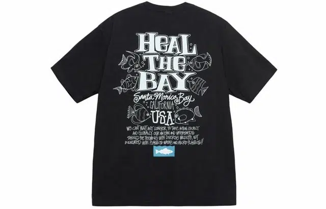 Stussy x Heal the Bay SS23 HEAL THE BAY OCEAN PIGMENT DYED TEE T