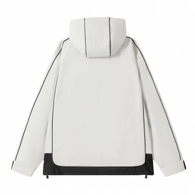 雅鹿  春秋男士时尚连帽工装外套宽松百搭  透气冲锋衣 男女同款