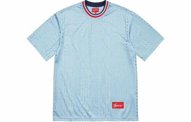 Supreme SS22 Week 18 Perforated Stripe Warm Up Top T