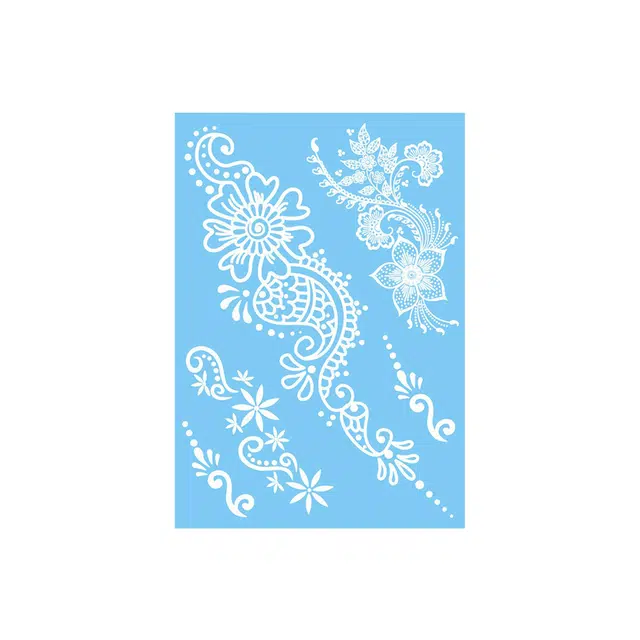 饰田  浪漫蕾丝防水纹身贴 持久高级性感公主裙婚纱白色纱裙写真搭配 温柔经典