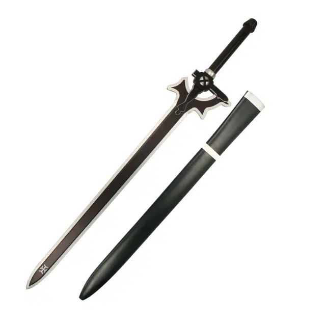 天字号 刀剑神域黑剑阐释者武士竹木玩具未开刃 成品模型