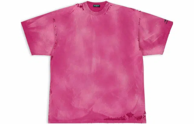 Balenciaga FW22 Repaired Logo T-Shirt Pink