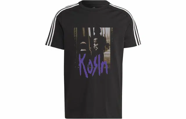 adidas Originals x Korn SS23 Striped Portrait Tee Black