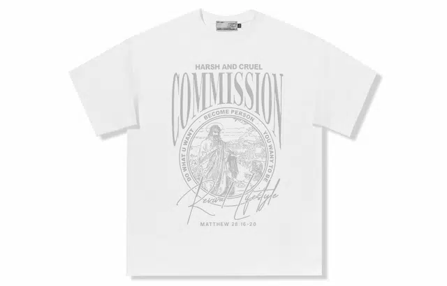 HARSH AND CRUEL Retro Letter Print Loose T-Shirt