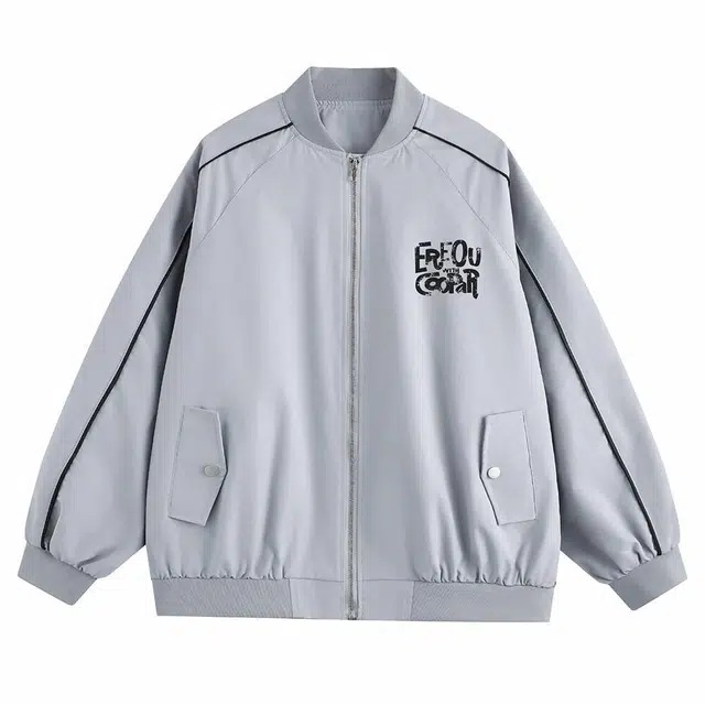 轻迎  宽松字母印花棒球服 男款