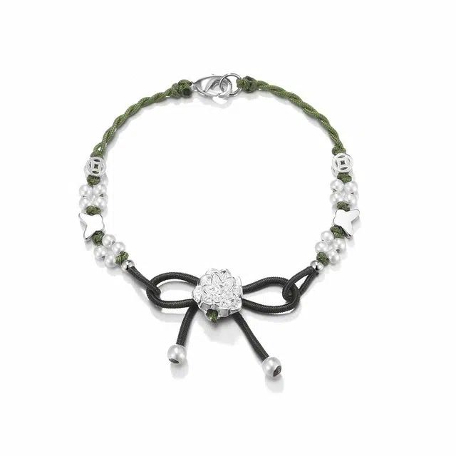 珂里 复古清新莲花气质优雅国潮新中式百搭 手饰 富贵吉祥 好运 编绳 手绳 女款