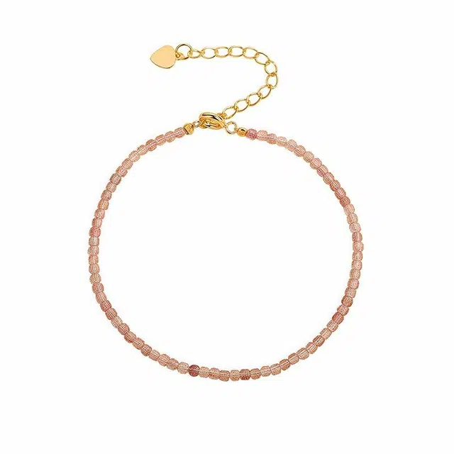 尚仟伊 【桃之夭夭】 甜美少女温柔浪漫招正缘桃花爱情甜蜜旺好运 水晶 手链 女款