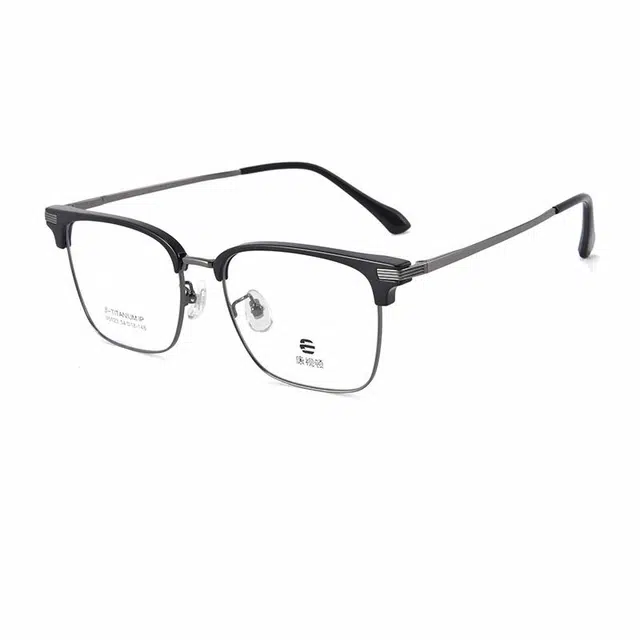 【联系客服可选配镜套餐】 康视顿 商务眉框 β钛板材镜架钛材 光学镜架 男女同款情侣款