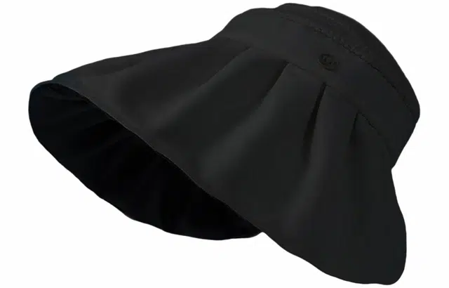 优幽兰 时尚百搭遮阳帽 防紫外线大檐显脸小空顶帽 小众设计拼色透气可折叠 聚酯纤维 防晒帽 女款