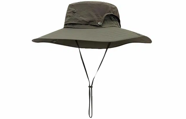 优幽兰 韩版百搭大檐遮全脸渔夫帽夏季纯色简约防紫外线户外钓鱼遮阳帽徒步登山太阳帽 锦纶 防晒帽 男款