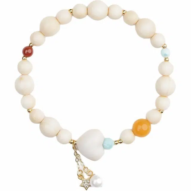 仙源 爱心多宝国潮新中式小众招财纳质百搭高级感#好运风 猛犸 玉石手串 男女同款情侣款