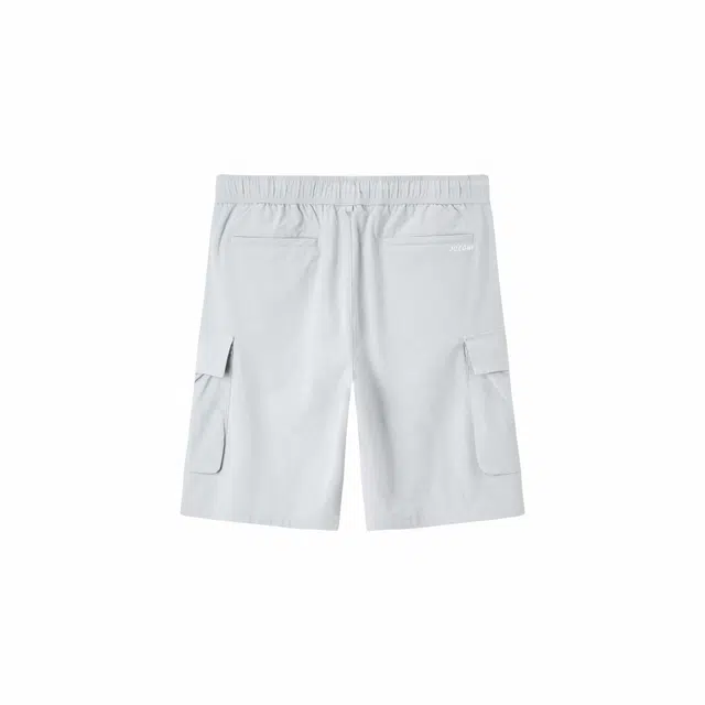 九牧王男裤专家 百搭潮流时尚舒适运动简约轻便宽松直筒五分裤休闲短裤 男款 中灰+锥形版