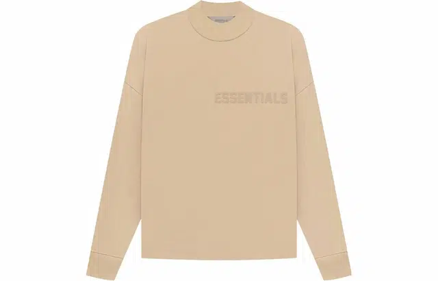 Fear of God Essentials LS Tee Sand LogoT