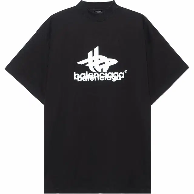 Balenciaga SS23 Logo Print T-Shirt Black