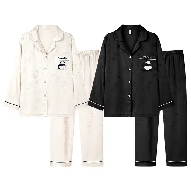 俏韵 休闲舒适时尚长袖长裤薄款可外穿家居服睡衣套装 男女同款