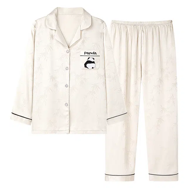 俏韵 休闲舒适时尚长袖长裤薄款可外穿家居服睡衣套装 男女同款