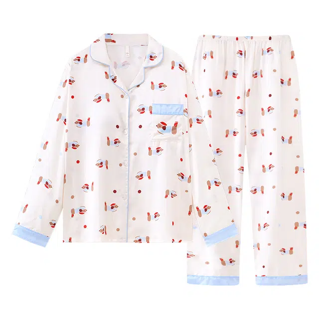 俏韵 甜美休闲凉感卡通家居服睡衣套装 女款 图片色