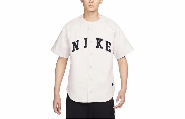 Nike Letter Print Short Sleeve Shirt Light Redwood