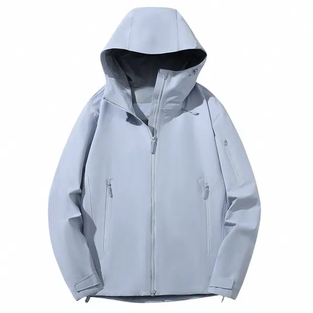 雅鹿  户外休闲时尚连帽长袖  防水防风冲锋衣 男女同款