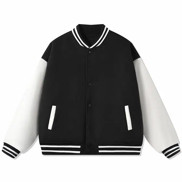 雅鹿 外套男春季潮流棒球领立领拼色宽松夹克情侣款时尚百搭上衣夹克 男女同款
