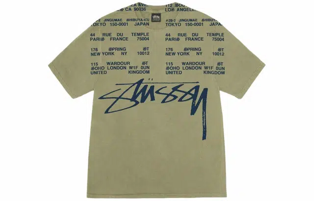 Stussy SS24 LOCATIONS TEE PIGMENT DYED T