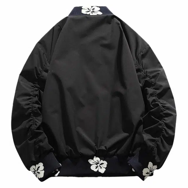 贵人鸟 生活系列 潮流花卉图案宽松百搭飞行员春秋款棒球服夹克外套 男女同款