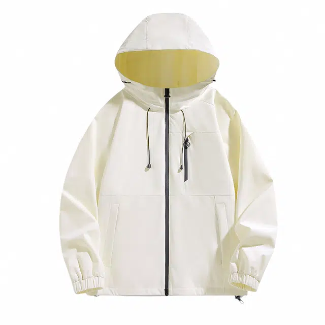 雅鹿  春季户外连帽外套  防水防风透气冲锋衣 男女同款