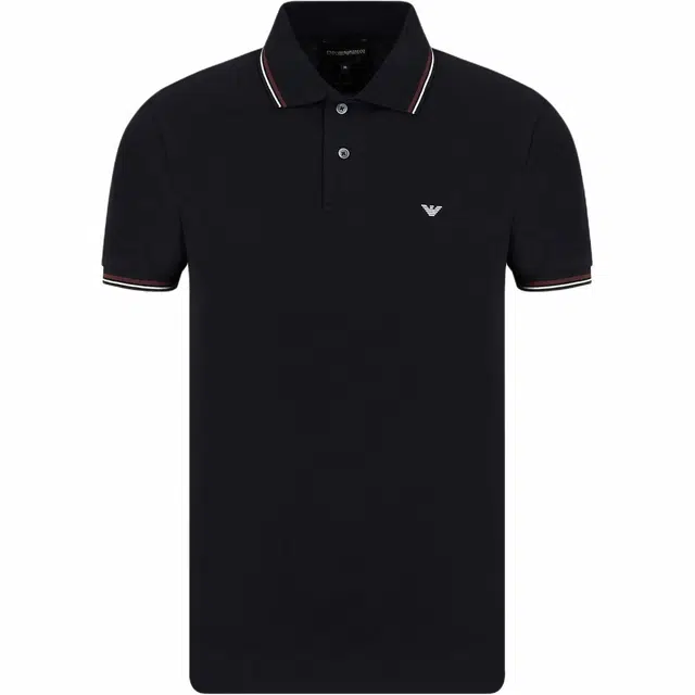 EMPORIO ARMANI Polo Shirt Stretch Piqu Micro Eagle T