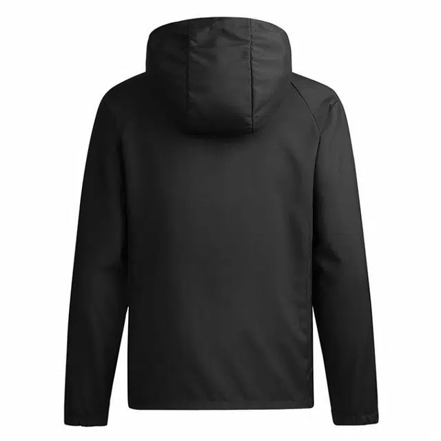 雅鹿  男士春秋高品质科技户外侧拉链连帽外套  防风透气冲锋衣 男女同款