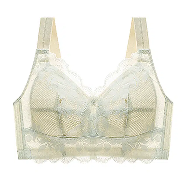 芬腾 大胸显小薄款全罩杯超薄杯舒适透气蕾丝防下垂收副乳文胸 女款