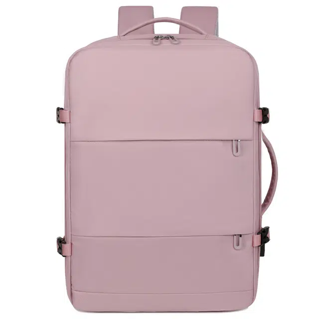 德力熊 多功能大容量商务通勤休闲 牛津布 双肩包 男女同款情侣款 米白色/黑色/灰色/粉色