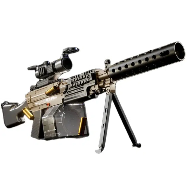 古欧 玩具枪 电动连发 抛壳软弹枪 益智突击步枪  手自一体 机关枪模型 枪型玩具